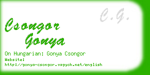 csongor gonya business card